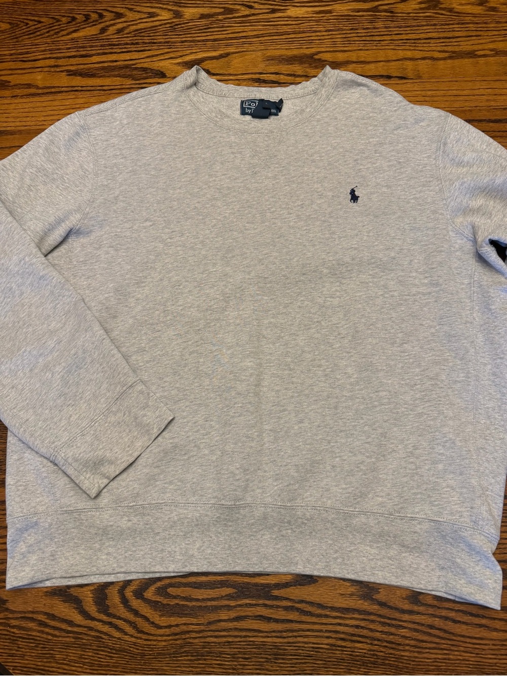 Ralph Lauren Light Gray Crewneck Sweatshirt with Navy Pony